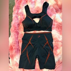 Gymshark apex lift black and red SET